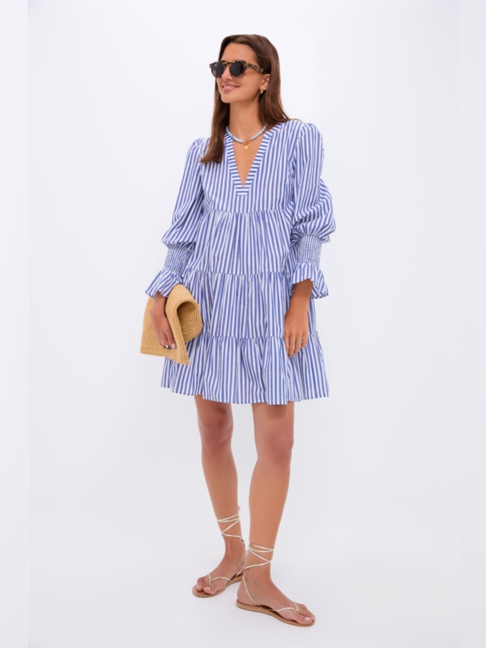 Tuckernuck Pomander Place Blue and White Stripe Cotton Poplin Kenzo Dress